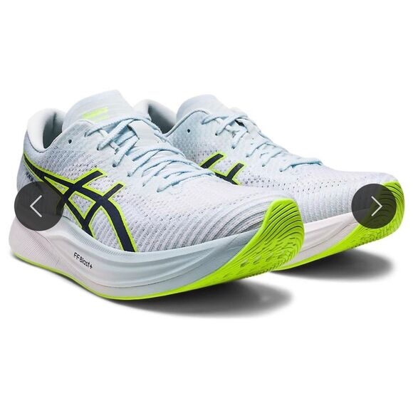 Asics Shoes - Women's Asics Magic Speed 2 FF Blast + US8.5 Blue Yellow Lightening